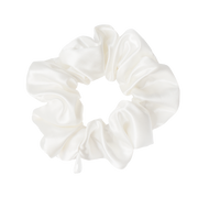 Silk Scrunchies White 4 cm
