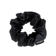 Silk Scrunchies Black 4 cm